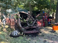 взорванный автомобиль